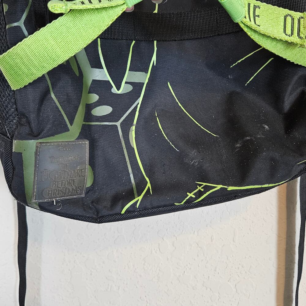 The Nightmare Before Christmas Oogie Boogie Backpack Black Neon Green - Picture 4 of 15